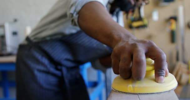 Carpenter Munka Szerszám Műhely Önterülő Részlete — Stock videók