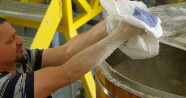 Pracowników Płci Męskiej Przygotowanie Gin Gorzelni Fabryce — Wideo stockowe