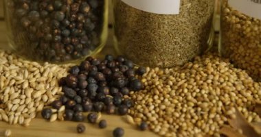 Kavanozda 4k çeşitli türlerin yakın çekim