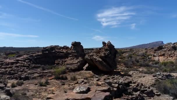 Güzel Manzara Rocky Dağları Havadan Görünümü — Stok video