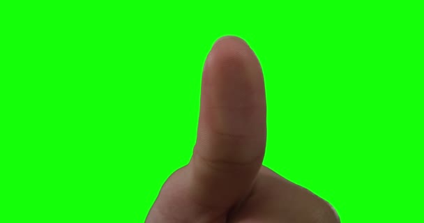 Extrême Gros Plan Homme Caucasien Touchant Écran Interactif Virtuel Avec — Video