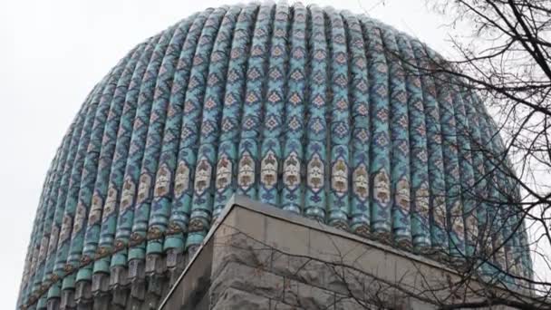 大きなモスクの外観 サンクトペテルブルクのモスク — ストック動画