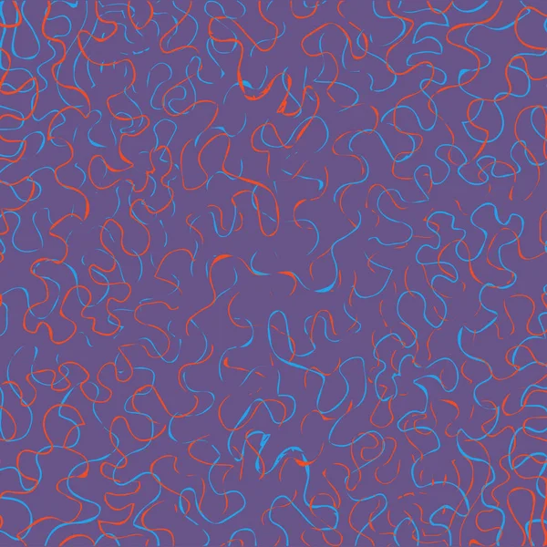 Abstrakte Orangefarbene Linien Auf Violettem Hintergrund Neonfarben — Stockvektor