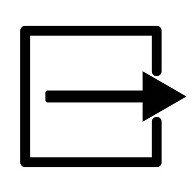 Beyaz arkaplanda izole edilmiş web tasarımı için ev vektör simgesinin ana kapısının açık olması. Ev ikonunun kapısı. Vektör illüstrasyonu.