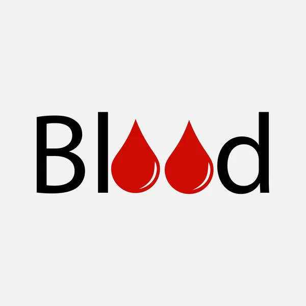 Text Inscription Drops Blood Instead Letters Призыв Людей Сдавать Кровь — стоковый вектор