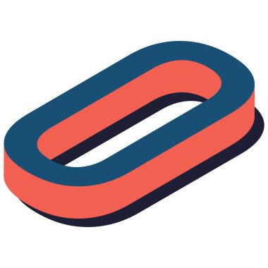 İzometrik harfler. İzometrik görüntüdeki harfler. Mavi-turuncu renkler. Vektör illüstrasyonu.