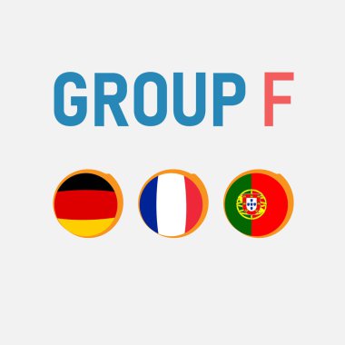 Avrupa futbol şampiyonasının grup aşamaları. Euro 2020. Vektör illüstrasyonu.