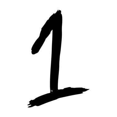 Fırçayla boyanmış figürler. Siyah fırça Eps vektör illüstrasyonu.