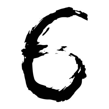 Fırçayla boyanmış figürler. Siyah fırça Eps vektör illüstrasyonu.