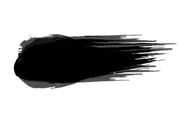 Distressed Banner Black Isolated Paintbrush Grunge Paint Stripe Vector Brush — 스톡 벡터