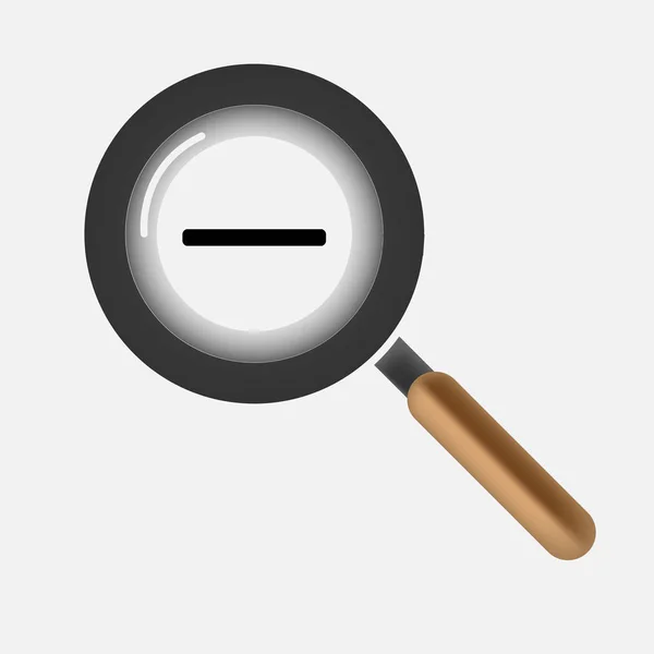 Magnifying Glass Icon Search Sign Information Search Engine Sign Black — Stock Vector