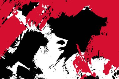 Fırça ve boyalarla yapılmış, çok renkli soyut bir resim. El yapımı. İlginç bir arkaplan ya da afiş olarak kullanabilirsiniz. Eps vektör illüstrasyonu.