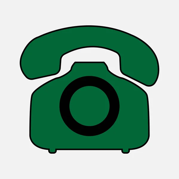 緑色の電話管のアイコン 答えアイコンを呼んでください ベクトエプスイラスト — ストックベクタ