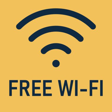 Wi-fi sinyal ikonu. Pankartlarınız ya da pankartlarınız için basit Wifi simgesi. Modern modem internet simgesi. Vektör ilüstrasyonu azaltır.