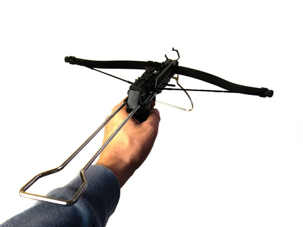 Sports black crossbow on a white background. — 스톡 사진