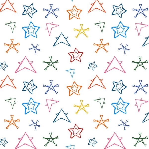 Estrellas Dibujadas Mano Diferentes Tipos Estrellas Dibujadas Lápiz Iconos Forma — Archivo Imágenes Vectoriales