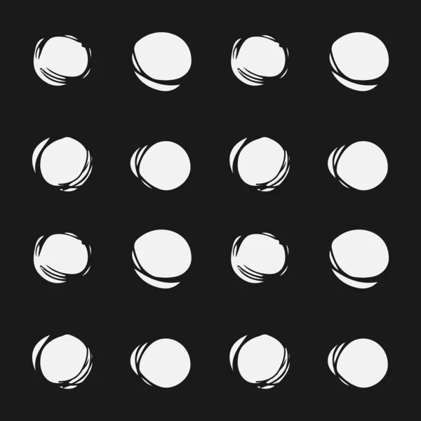 Простые Геометрические Фигуры Нарисованные Карандашом Вручную Разные Формы Формы Черно — стоковый вектор