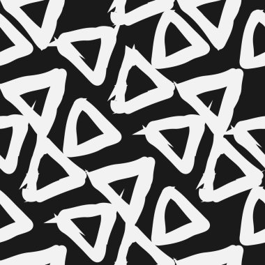 Kalemle elle çizilmiş basit geometrik şekiller. Değişik şekillerde. Siyah beyaz üçgenler, daireler ve kafesler. İllüstrasyon istiyor.