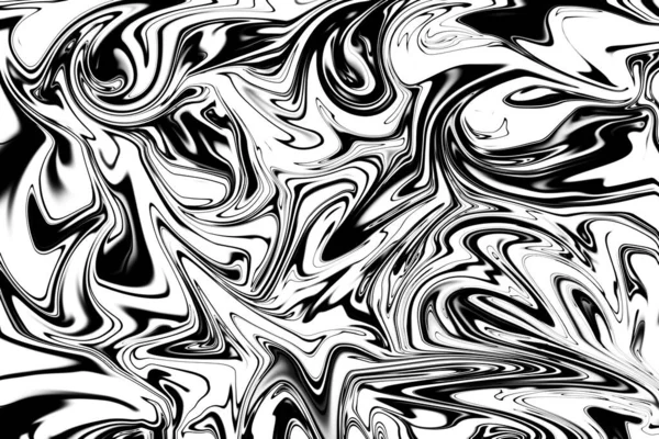 Abstracte Monochrome Vloeibare Achtergrond Zwart Wit Kleuren — Stockfoto