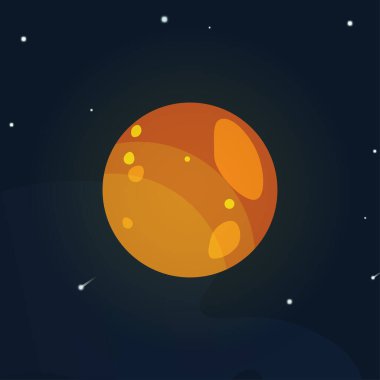  Yıldızlar arasında uzayda uçan gezegen.