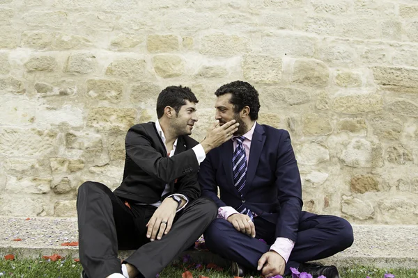 Gay par älskar — Stockfoto