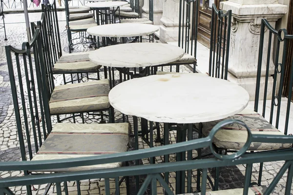 Terrace of a bar on the street — Stock Photo, Image