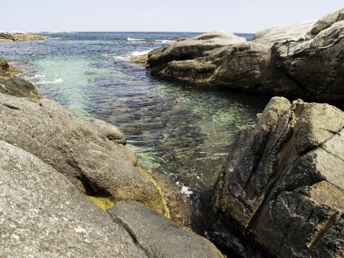 Dalgalar deniz kıyısında