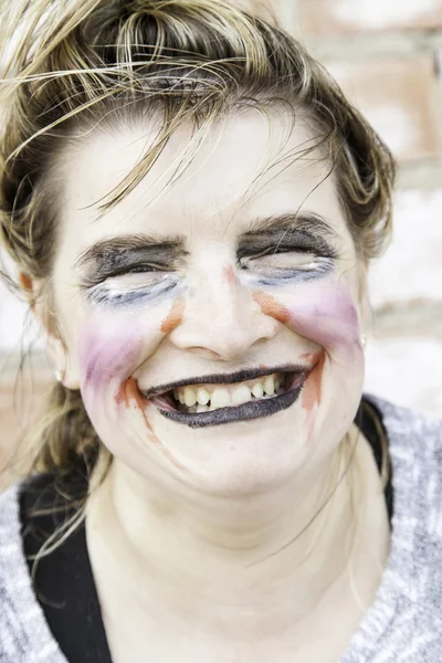 Monstruo maquillaje mujer — Foto de Stock