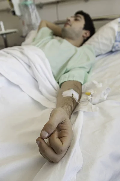 Kórházi beteg ember — Stock Fotó