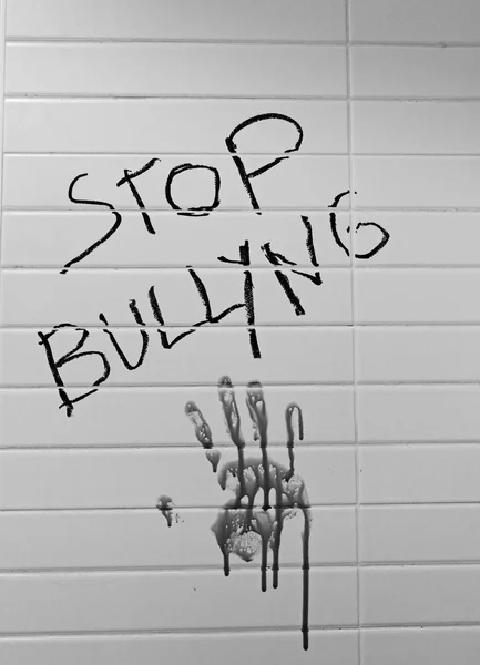 Pare de bullying Mensagem — Fotografia de Stock