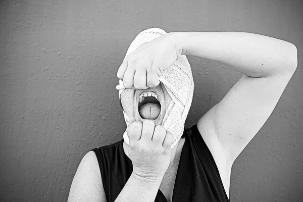 Hasta bir histerik kadın — Stok fotoğraf