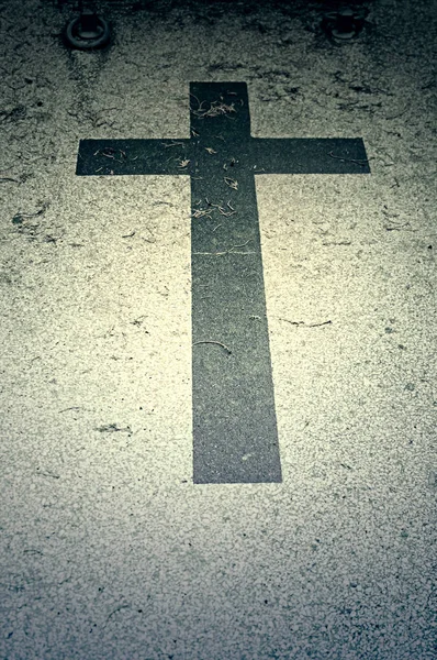 Cruz símbolo del cementerio — Foto de Stock
