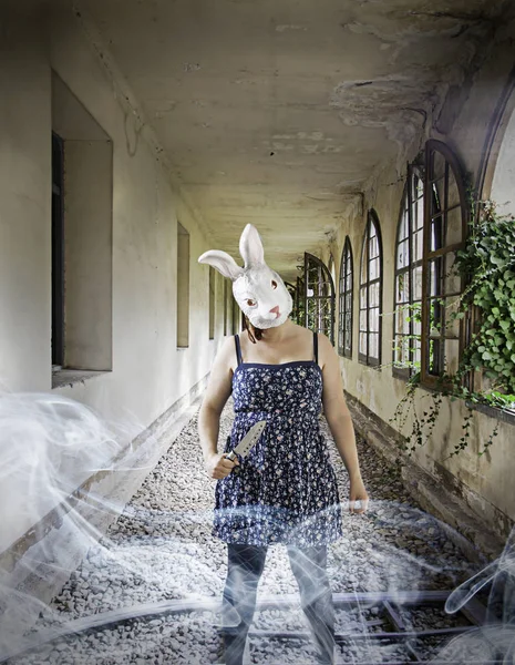 Moordenaar ziekenhuis masker — Stockfoto