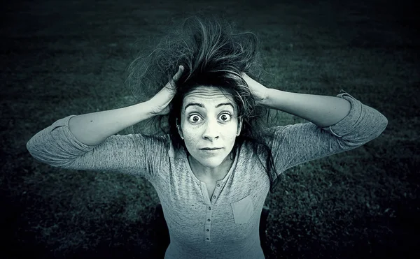Crazy girl surprised — Stock Photo, Image