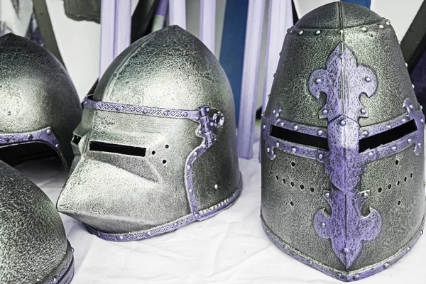 Medieval war helmets