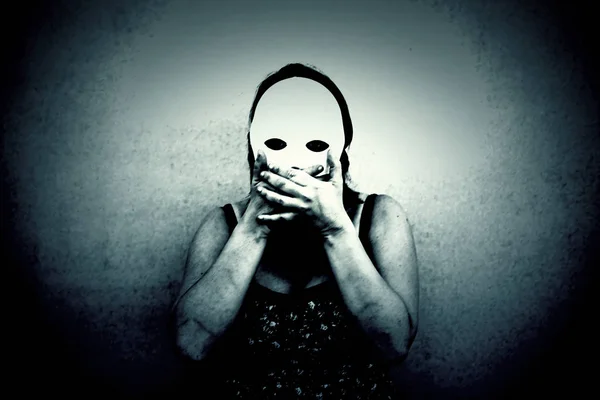 Maschera Ragazza silenzio — Foto Stock