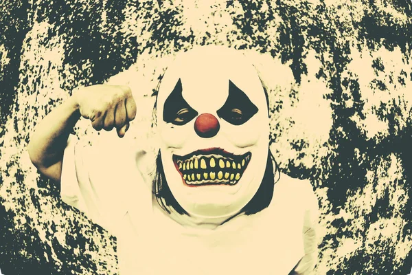 Clown Punsch verrückt — Stockfoto