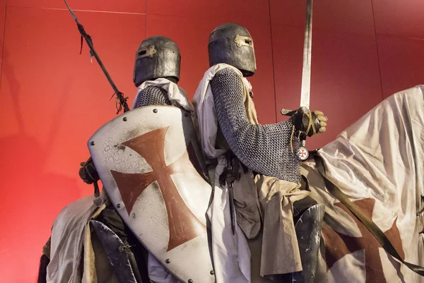 Cavaleiros armadura templária — Fotografia de Stock
