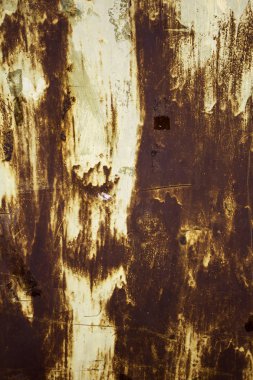 paslı metal bir yüzeye