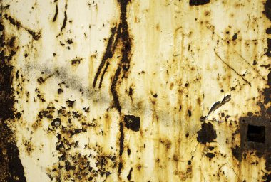 paslı metal bir yüzeye