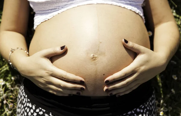 Pareja embarazada novios — Foto de Stock