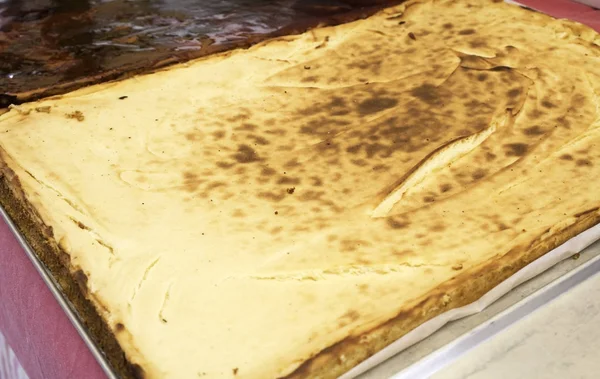 Bolo de queijo com chocolate — Fotografia de Stock