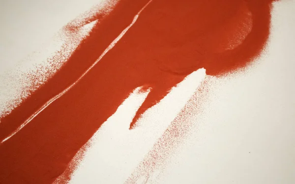 Canvas with red paint — Stock Photo, Image