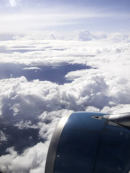 하늘 비행기 날개 — 스톡 사진