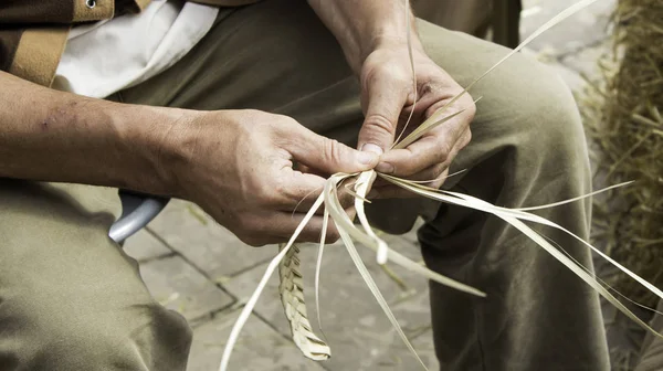 Человек, работающий плетью — стоковое фото