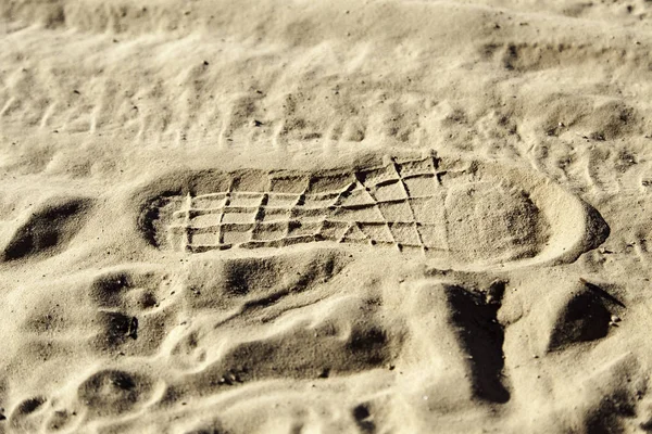 Sand footprint foot