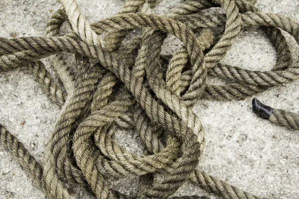 Cuerda con nudos de fibra — Foto de Stock