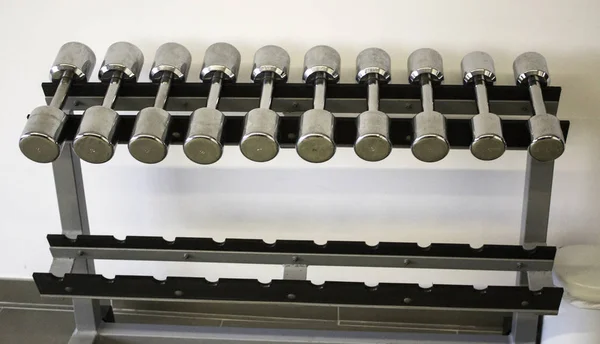 Metal weights gym — Stock Photo, Image