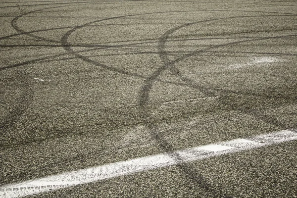 Skidding road markings — Stock Photo, Image