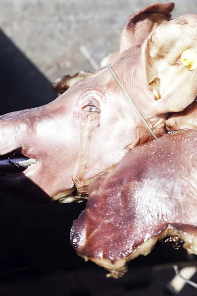 Жареная свинина — стоковое фото